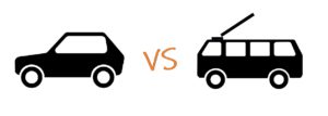 Автобус vs автомобиль